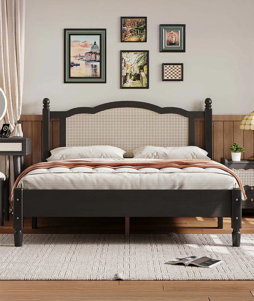  matte black platform beds