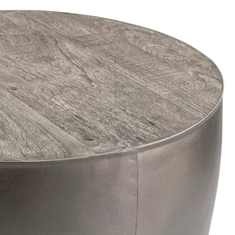 metal base end table