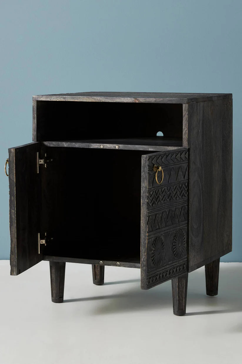 metal knob bedside table