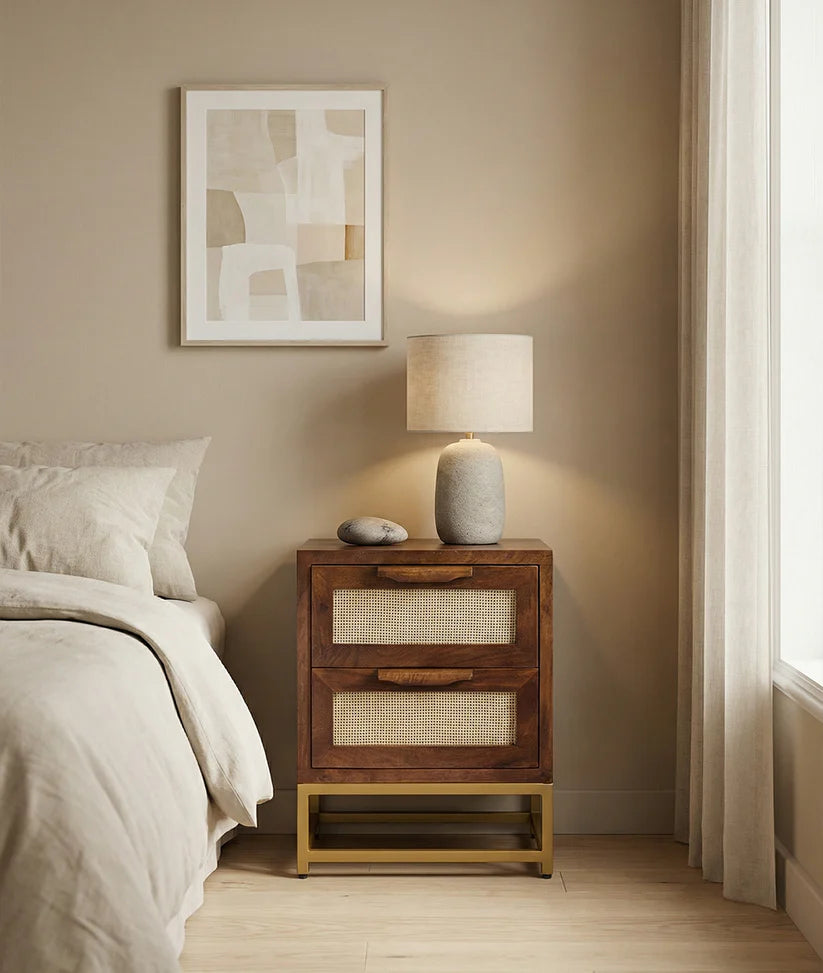 metal legs nightstand