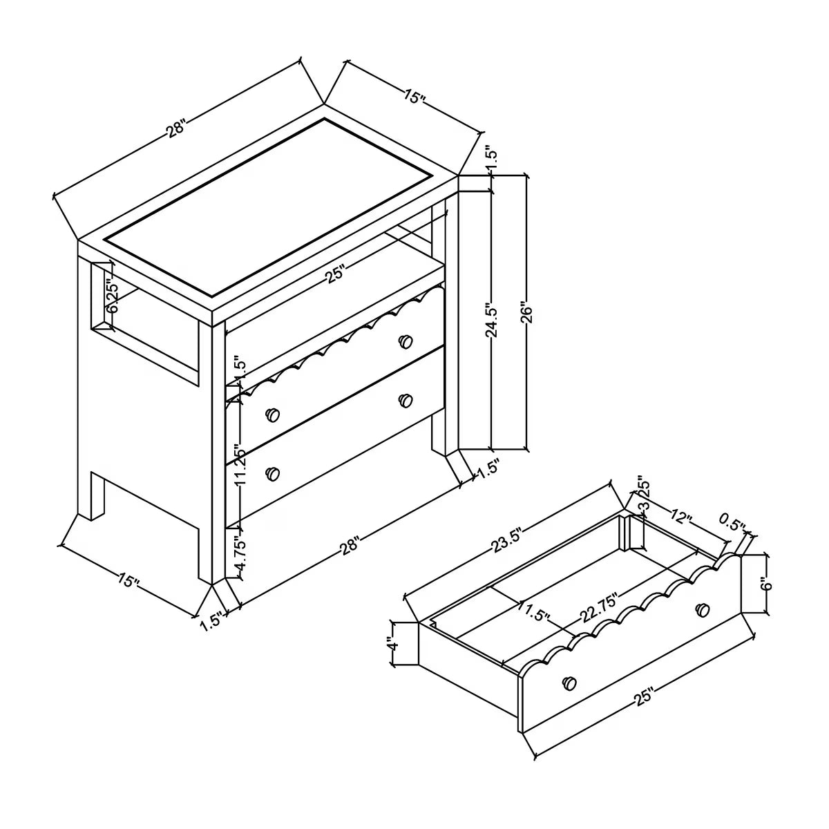 modern bedroom storage