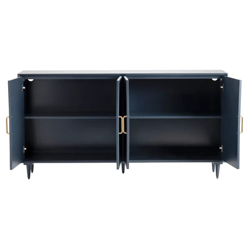 modern blue dining buffet