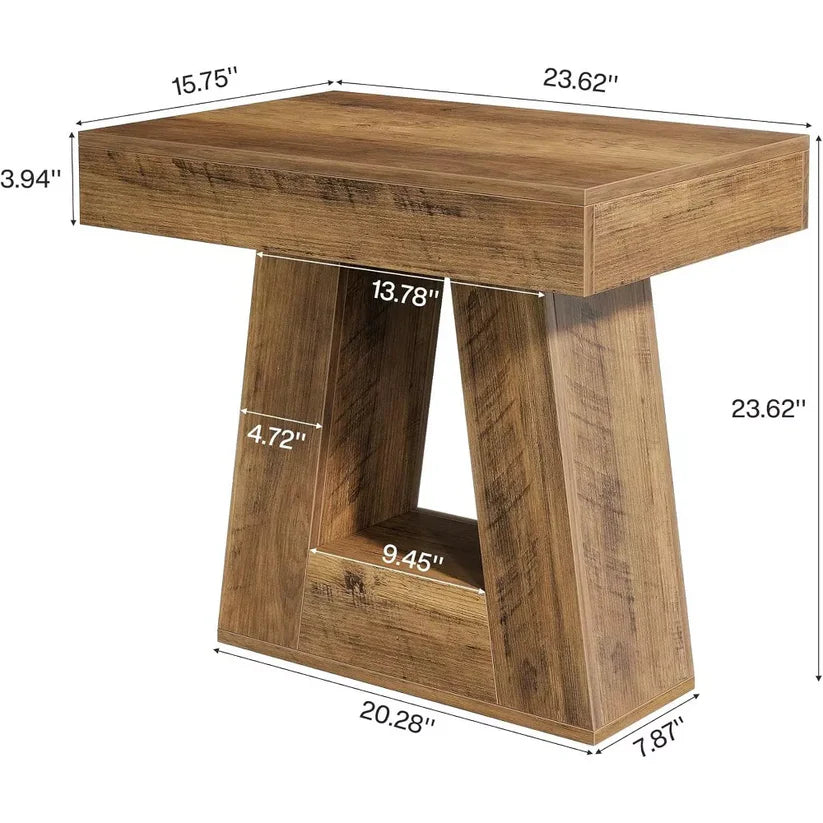 modern two shelf nightstand