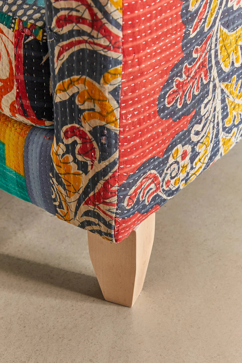 modernist kantha accent chair