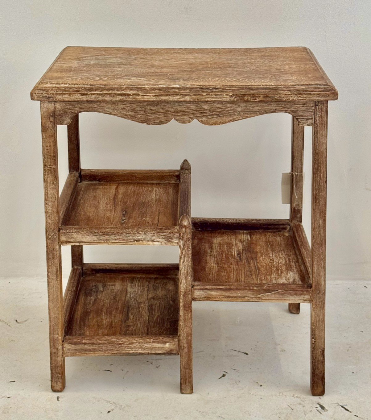 Multi-Level Storage Side Table – Multi Level Side Table with Tiered Shelves and Rustic Finish W60 x D35 x H70 cm - RIVO HOMES