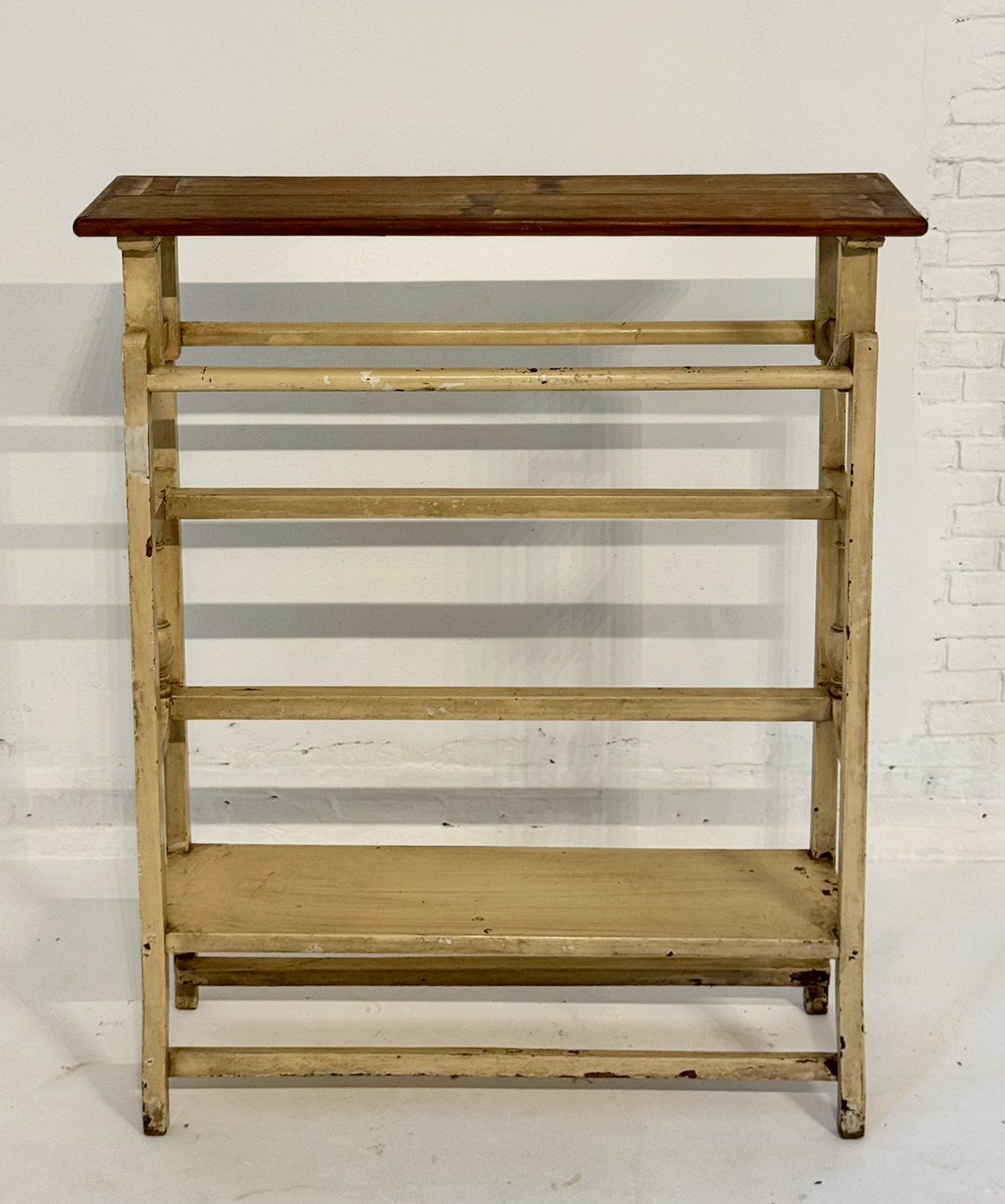 Multi Tier Display Rack Table – Tall Rack Console Table with Two-Tone Finish W84 x D24 x H100 cm - RIVO HOMES