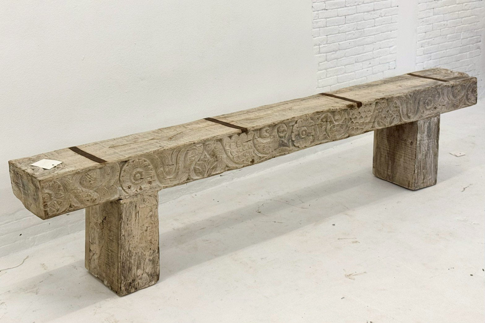 Muppet Small Wooden Bench – Slim Long Bench for Narrow Hallways and EntrywaysW216 x D26 x H49 cm - RIVO HOMES
