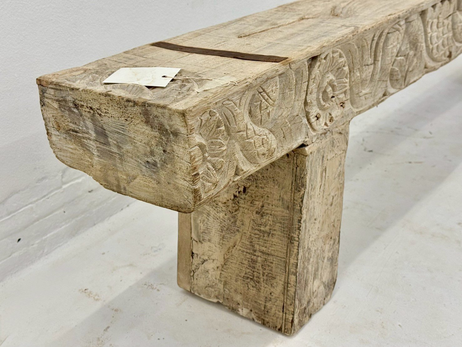 Muppet Small Wooden Bench – Slim Long Bench for Narrow Hallways and EntrywaysW216 x D26 x H49 cm - RIVO HOMES