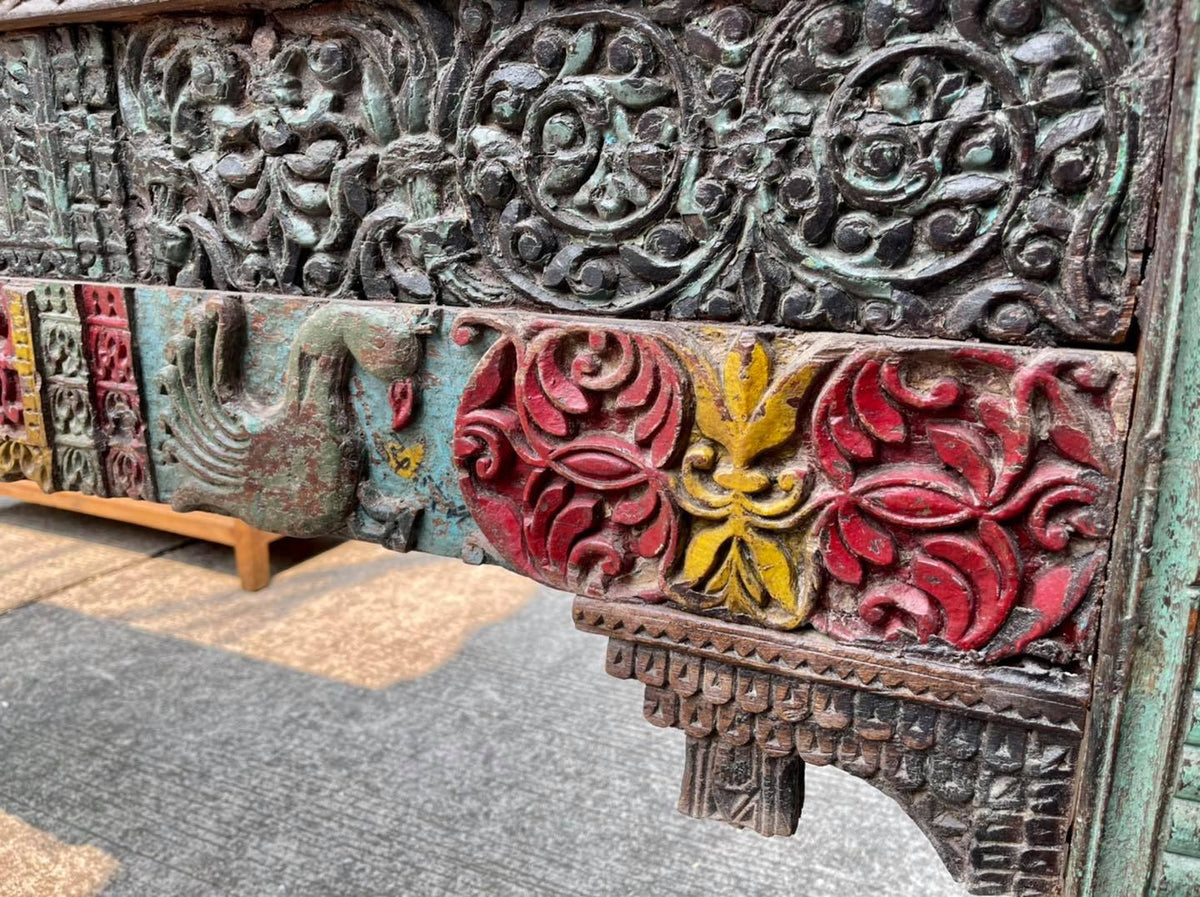 narrow carved console