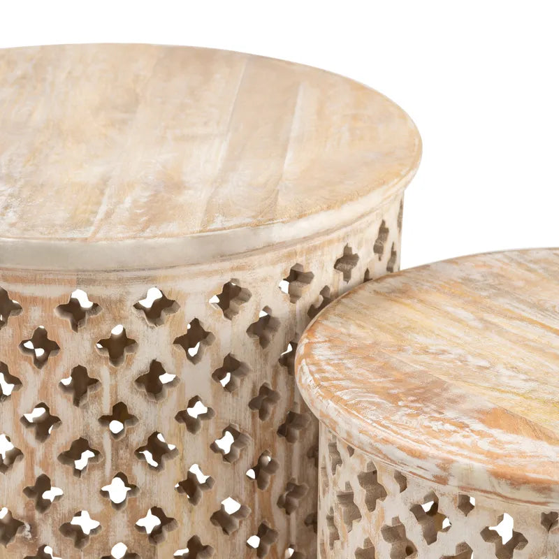 natural end tables