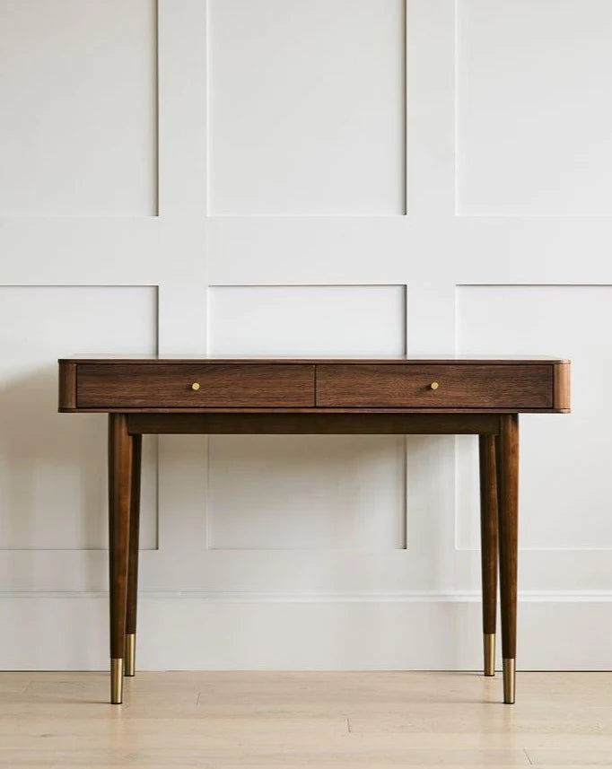 natural finish brass desk