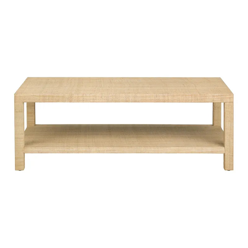 natural finish rafia table