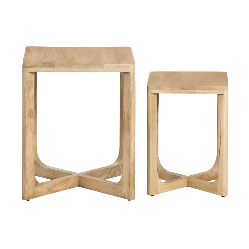 natural finish side tables