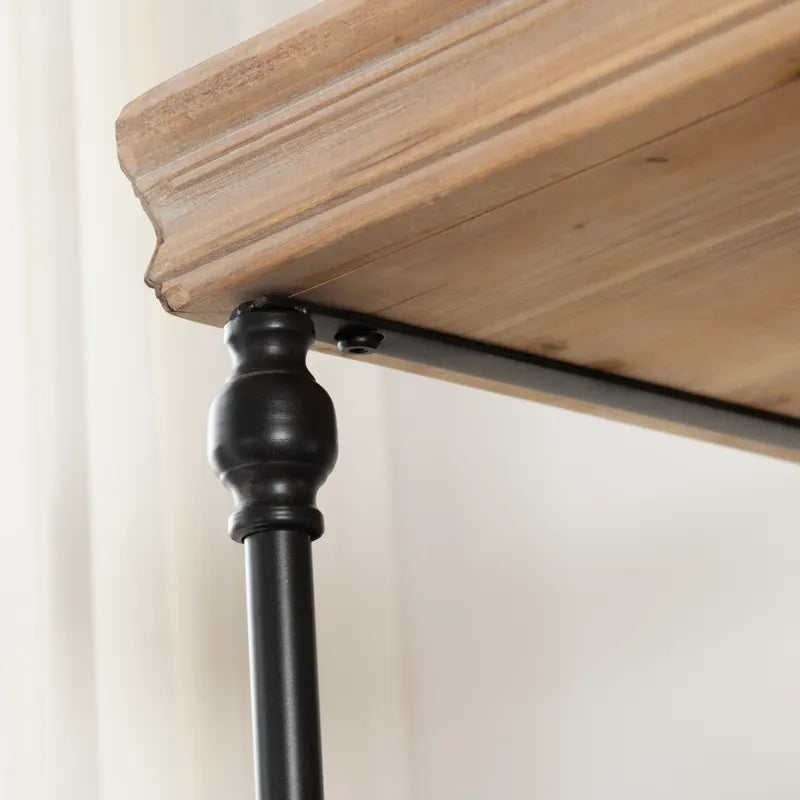 natural mango wood bookshelf