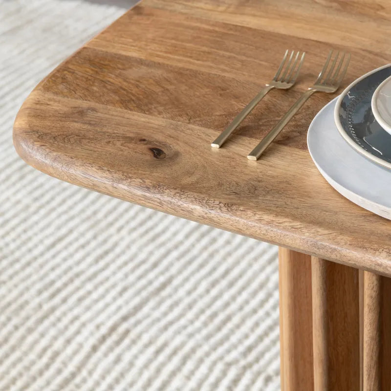  natural mango wood dinner table