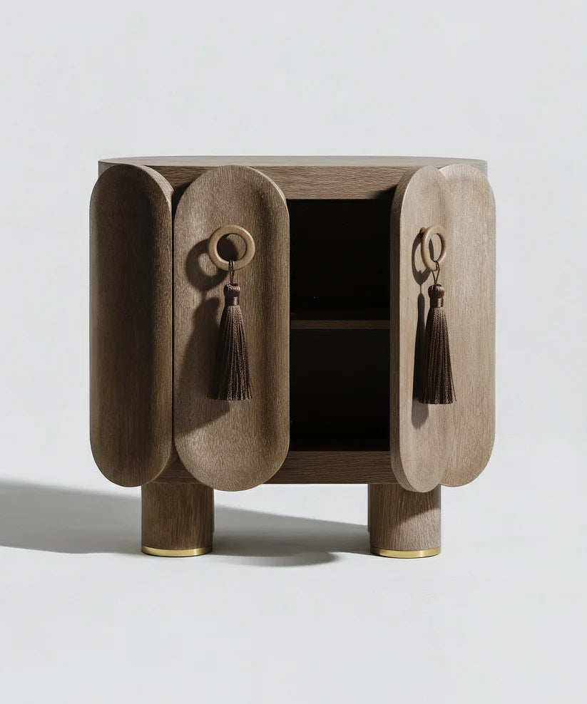 natural matte bedside table