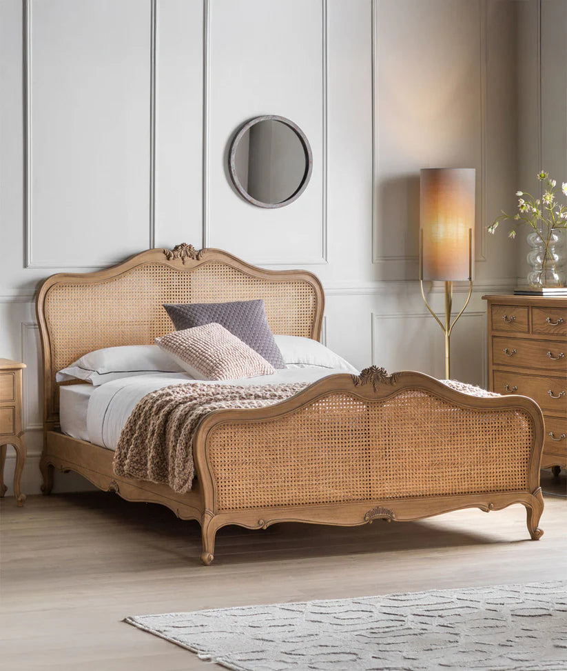 natural rattan bed