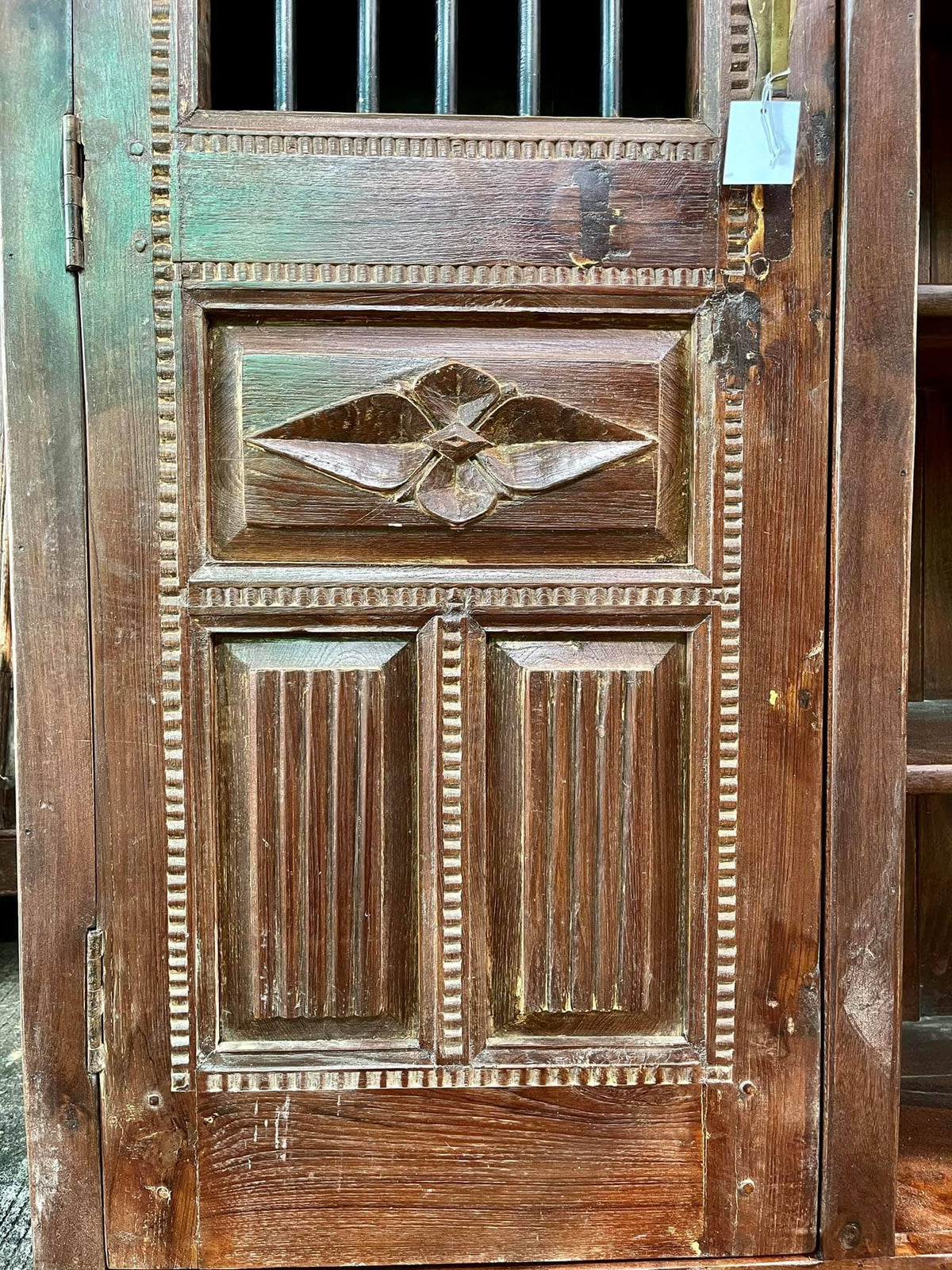 open and closed display cabinet