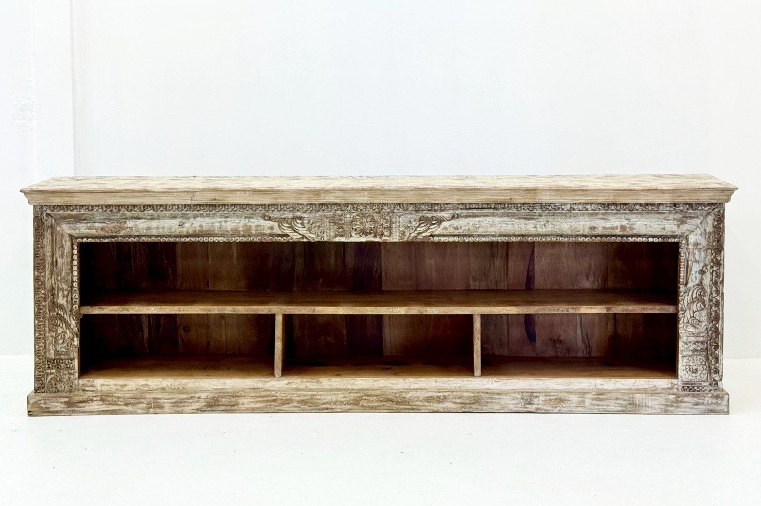 open shelves cabinet