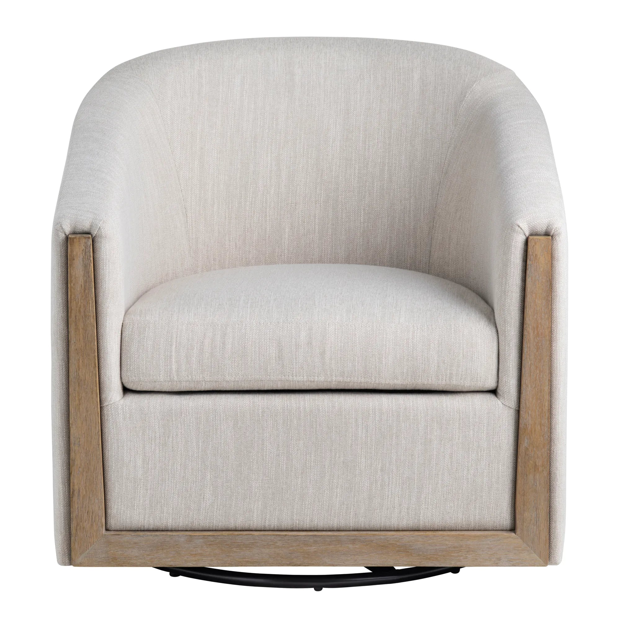 pivoting linen armchair