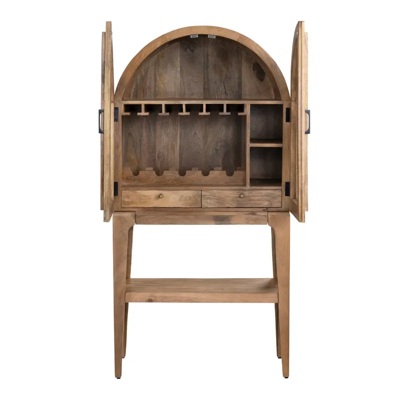 rattan door display cabinet