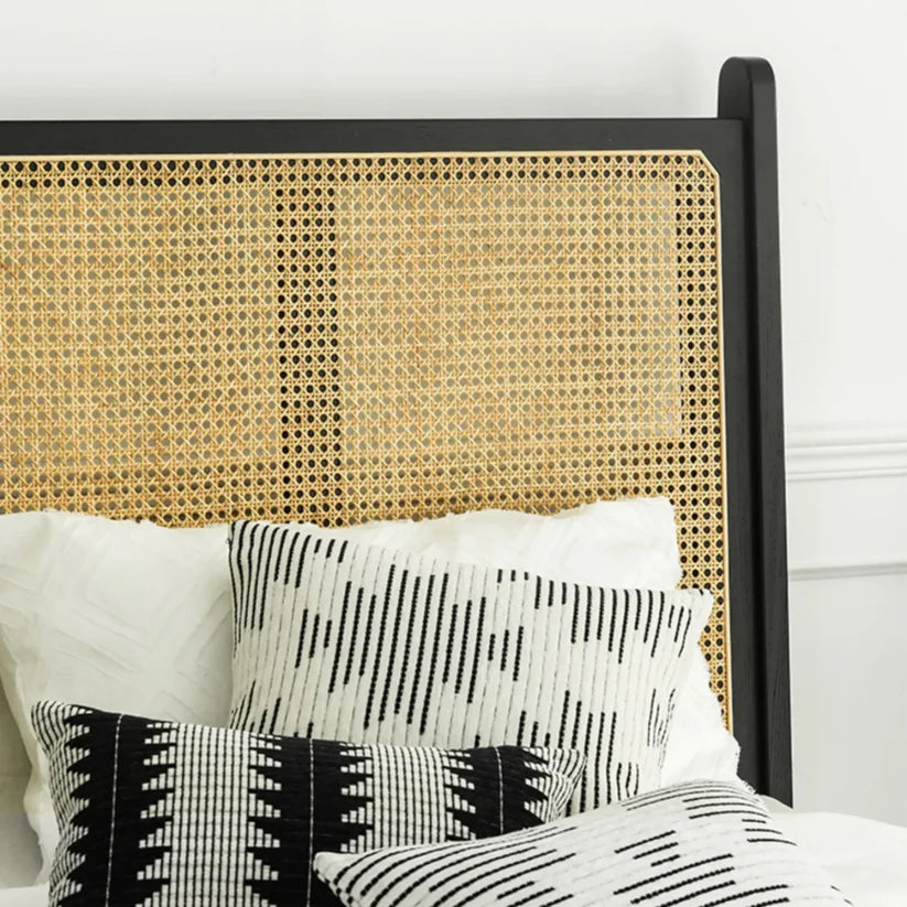 rattan frame bed