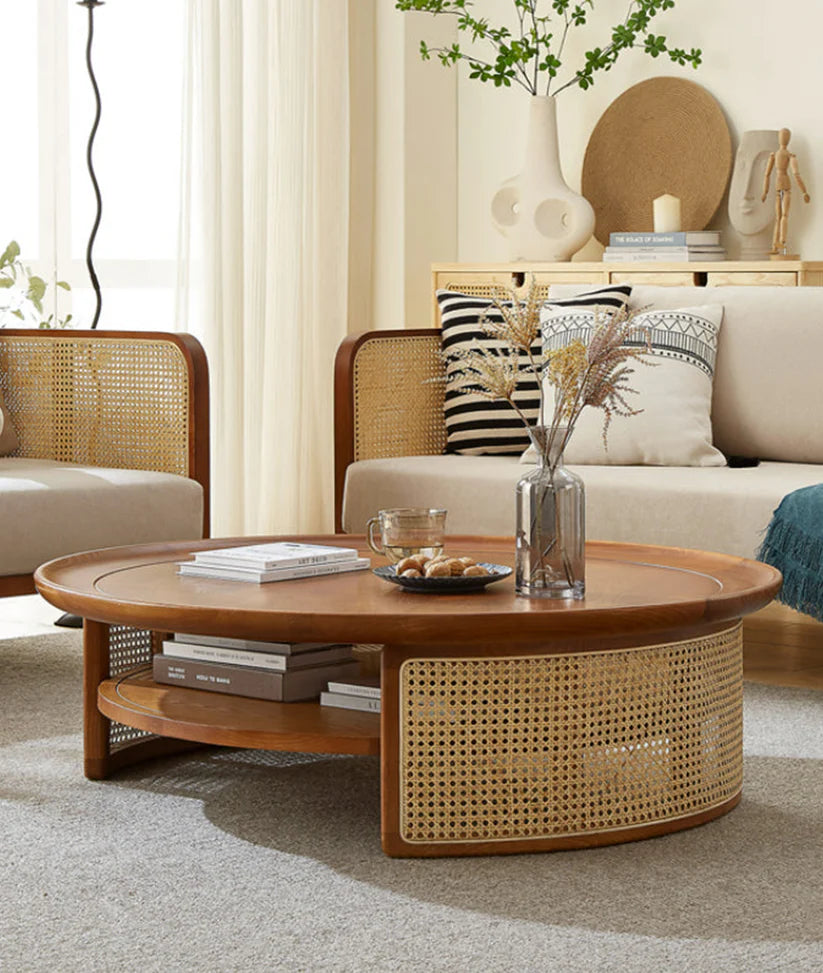  rattan mango wood coffee table