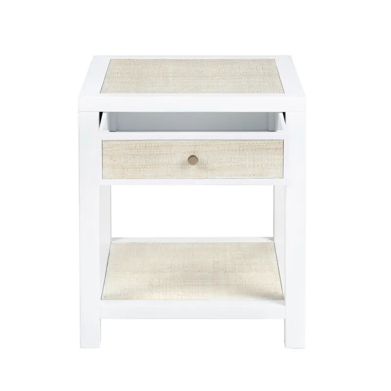 rattan nightstand table
