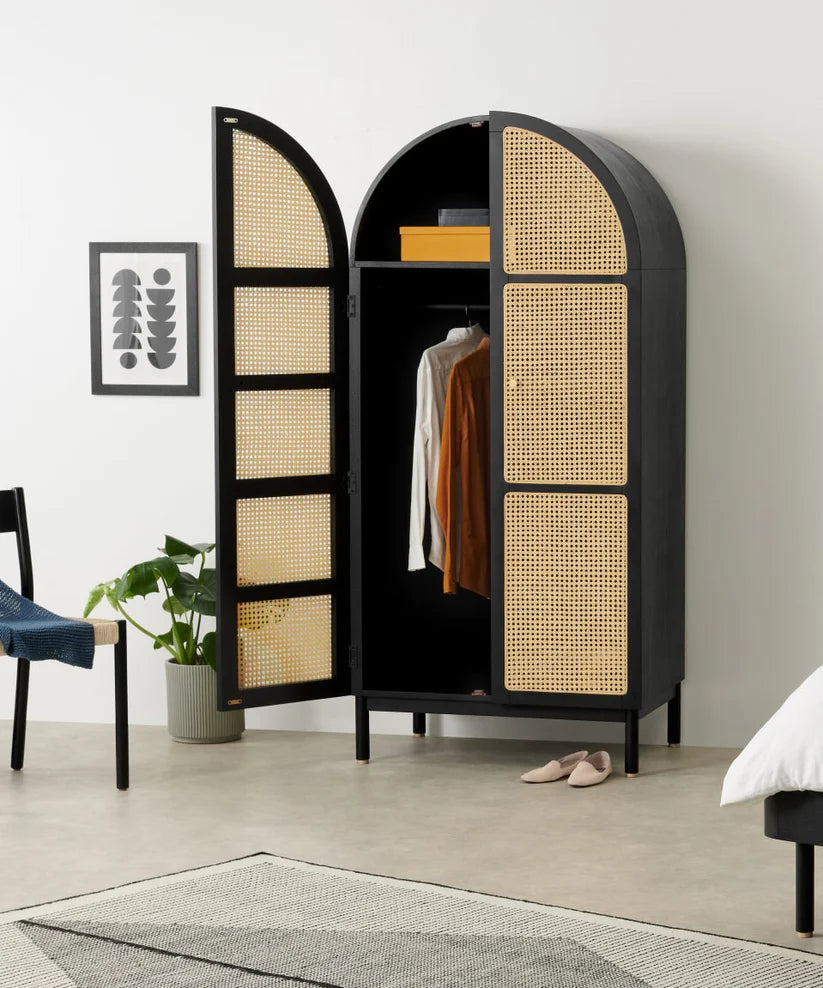 rattan wardrobe for bedroom storage