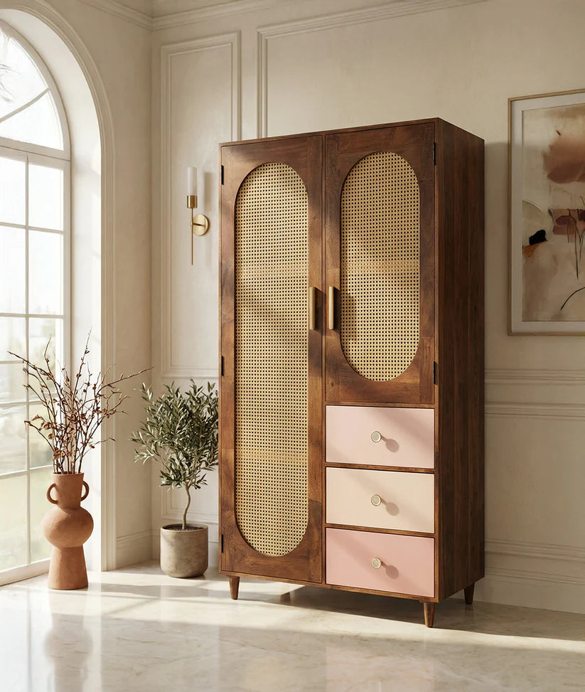 rattan wardrobe storage