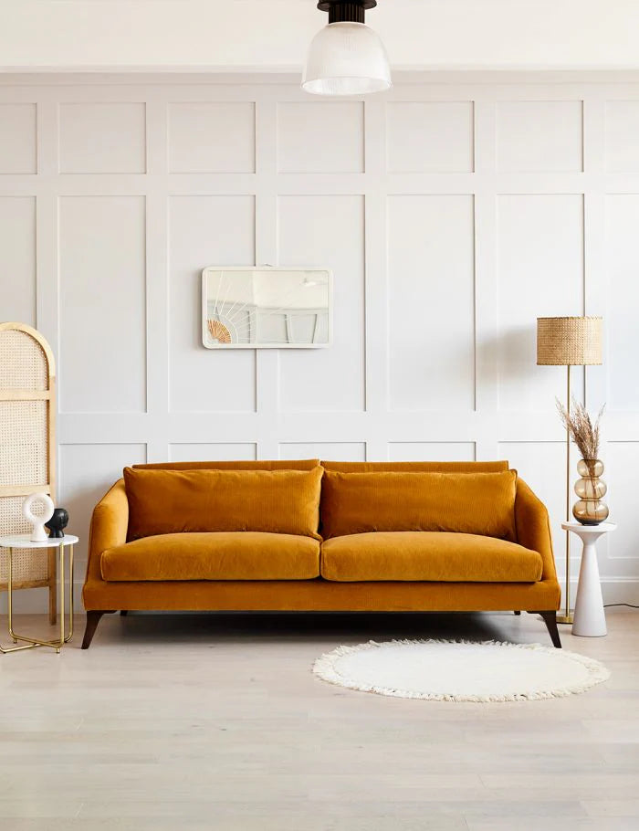 retro feather sofa mango wood