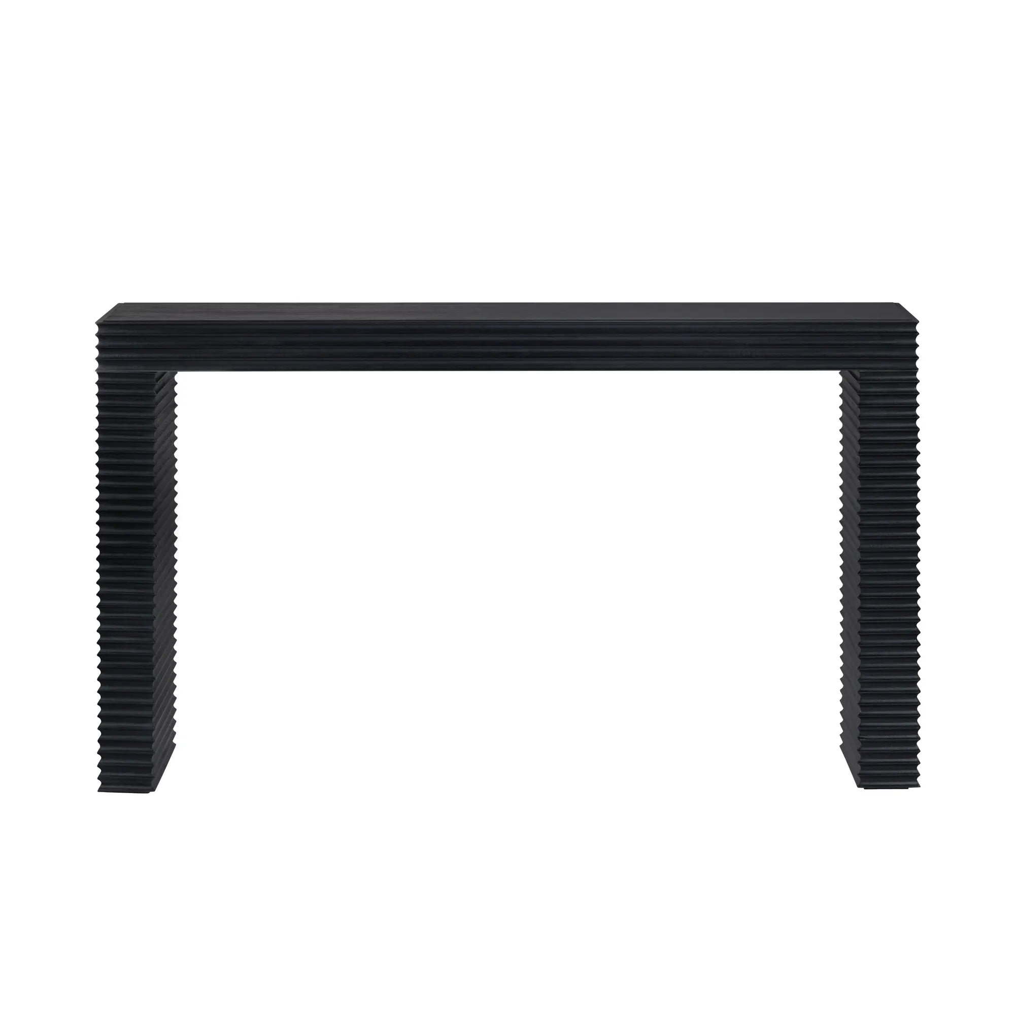 rich black entryway table