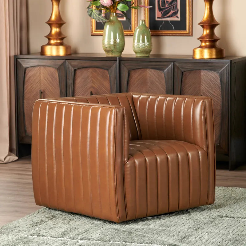 rich brown accent chair