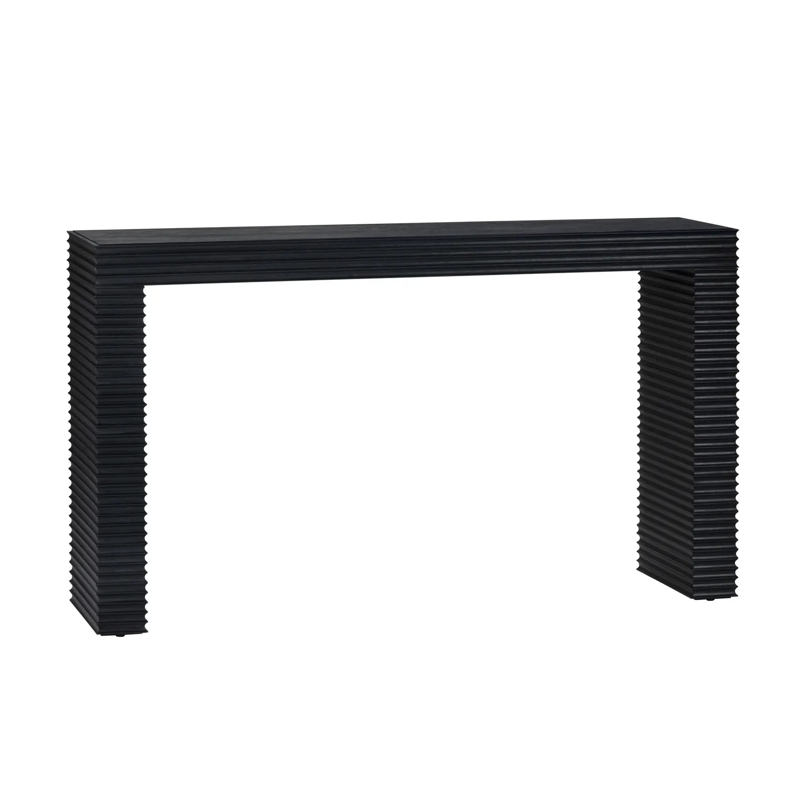  ridge texture mango wood console
