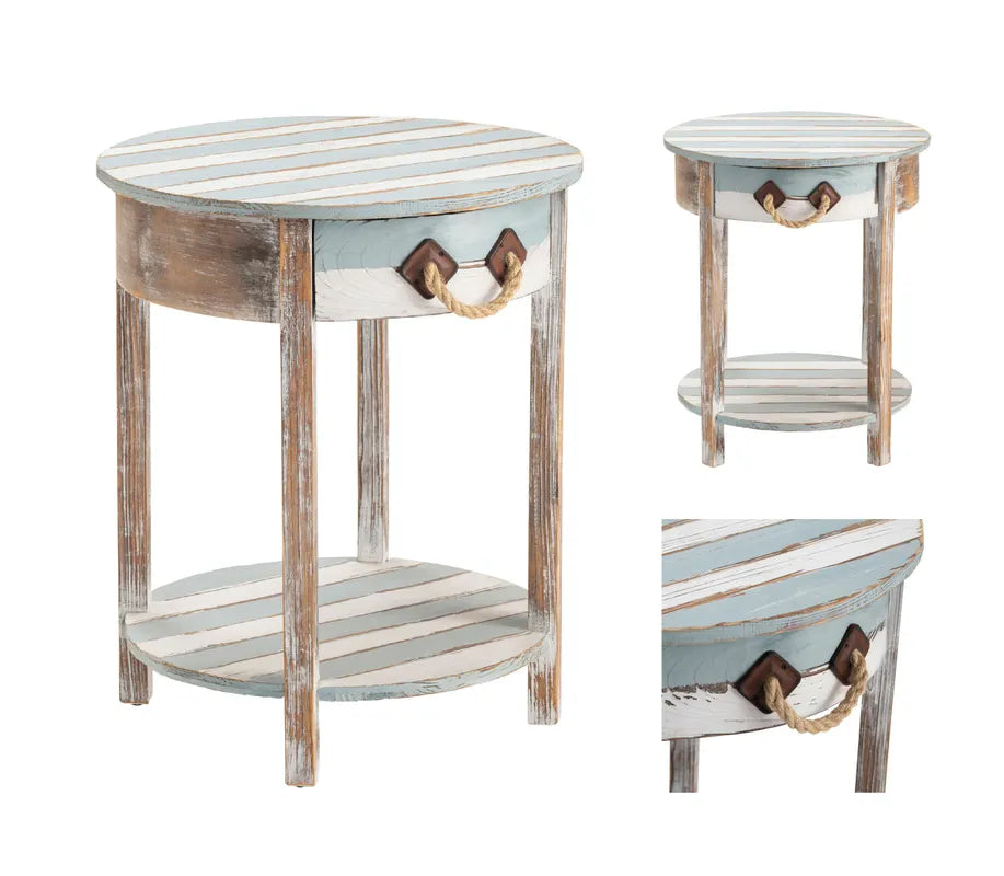 rope pull drawer side table