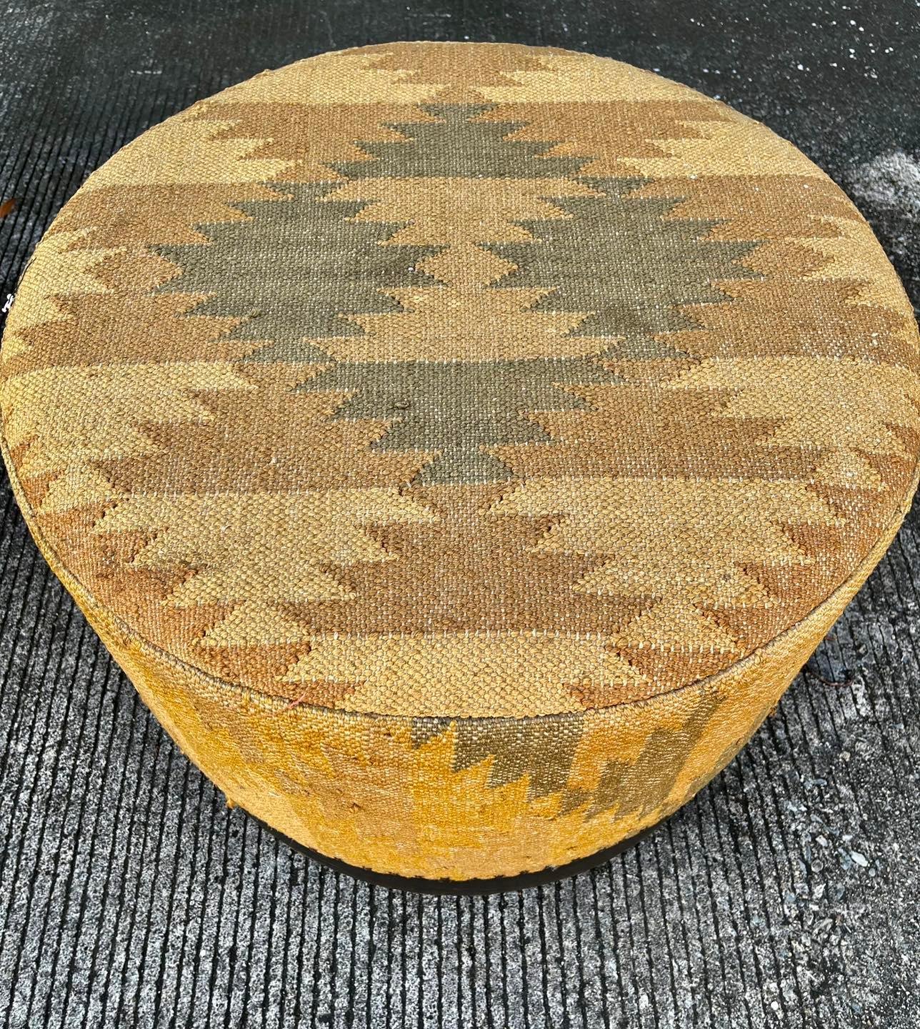 round fabric stool