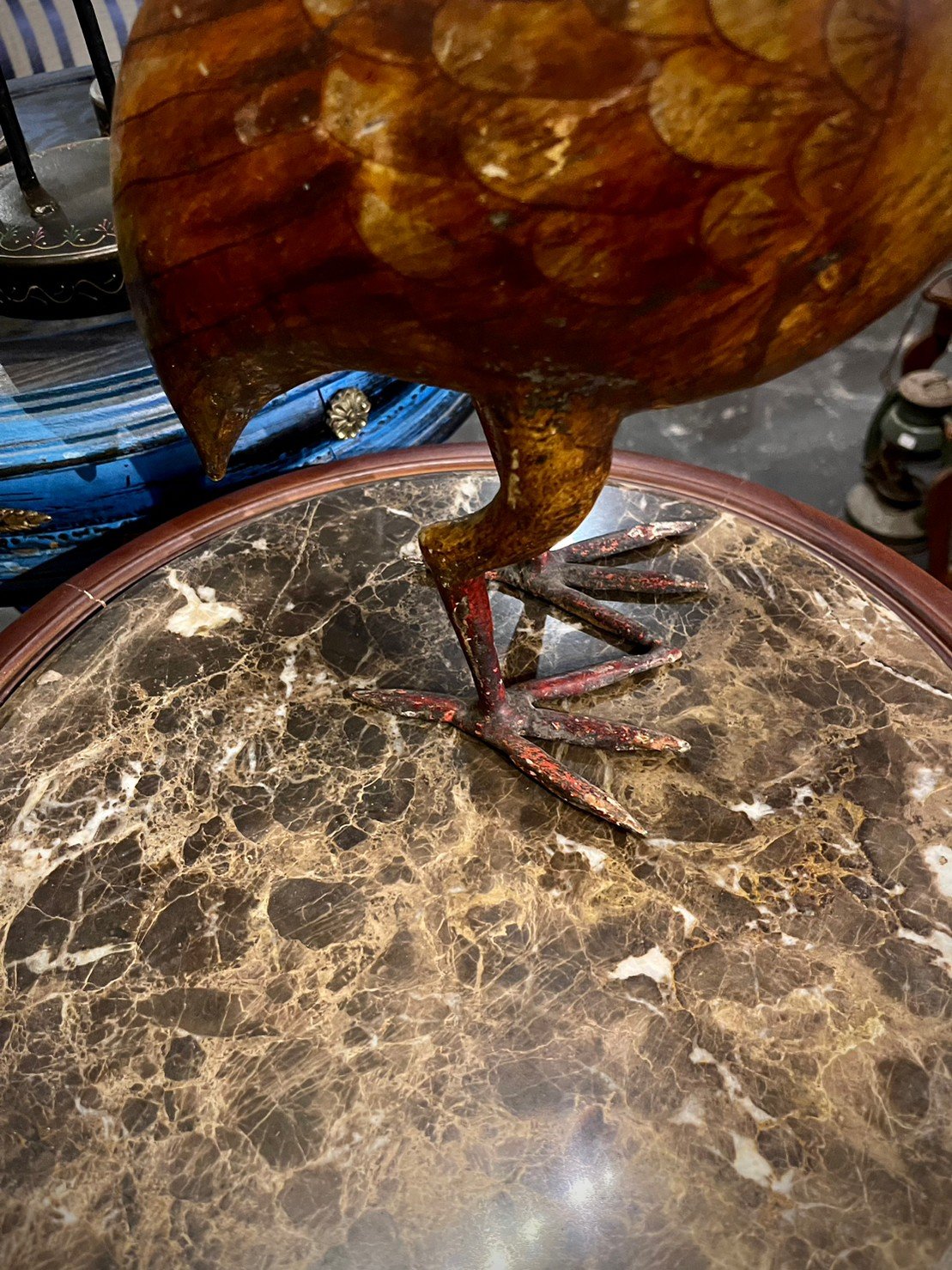 round marble side table