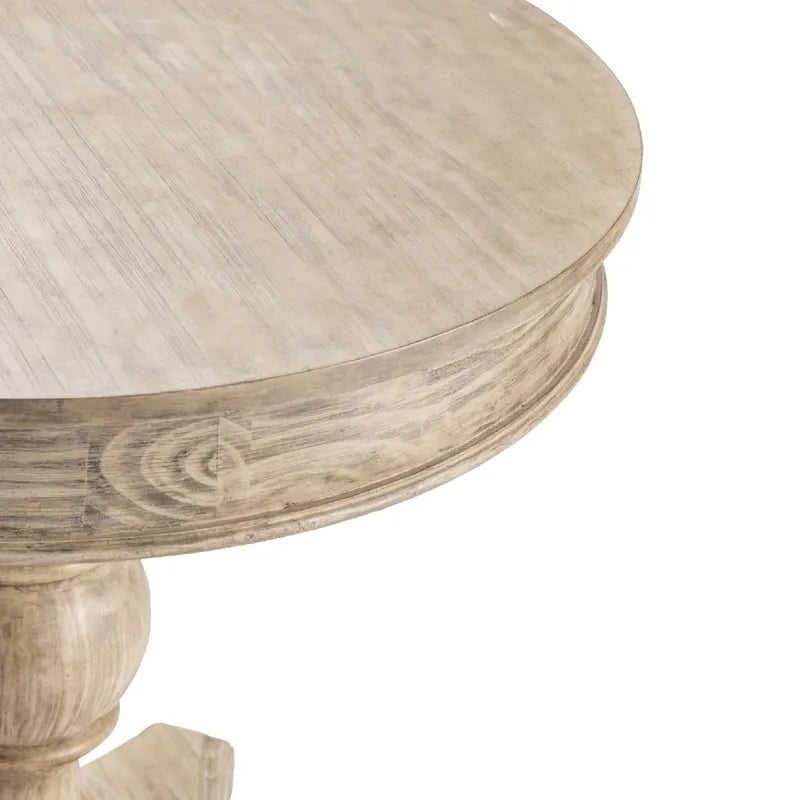 round wood accent table