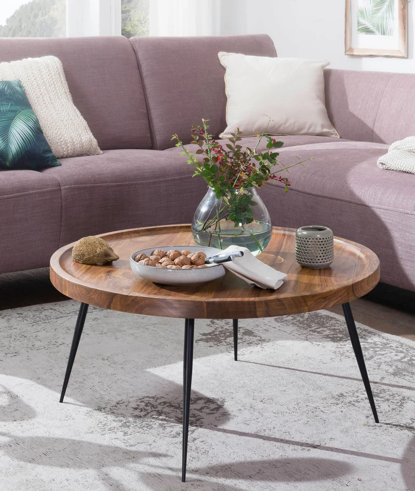 rounded coffee table