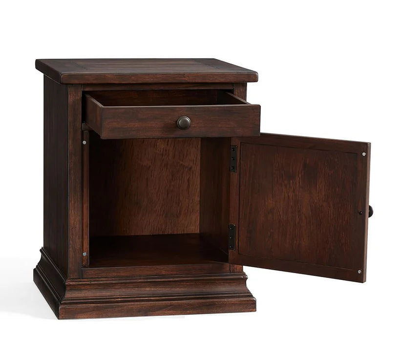 rustic  bedside table
