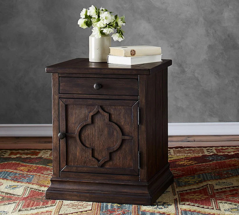 rustic mango wood bedside