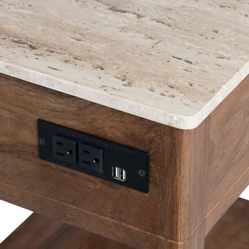 rustic side table