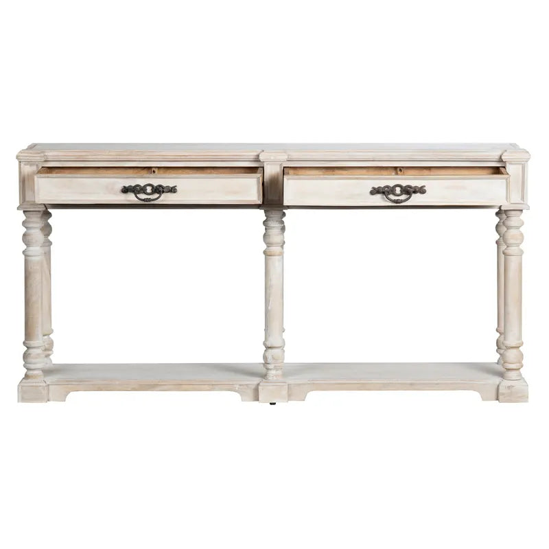 rustic traditional hallway table