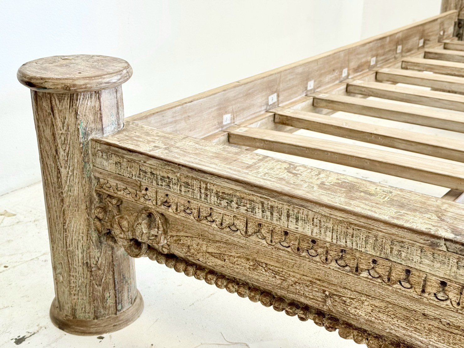 rustic wooden bed