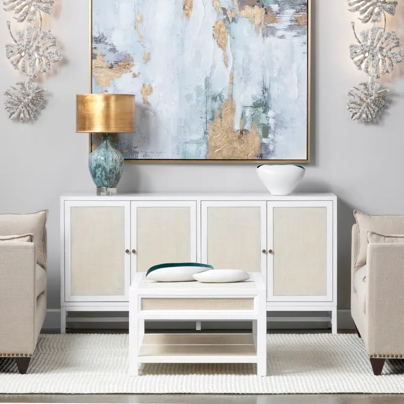 sandstone rattan sideboard