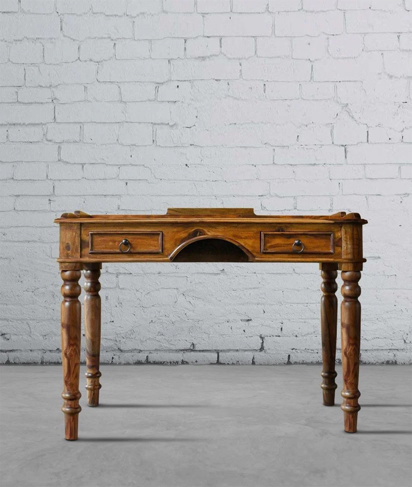 sheesham brass study table