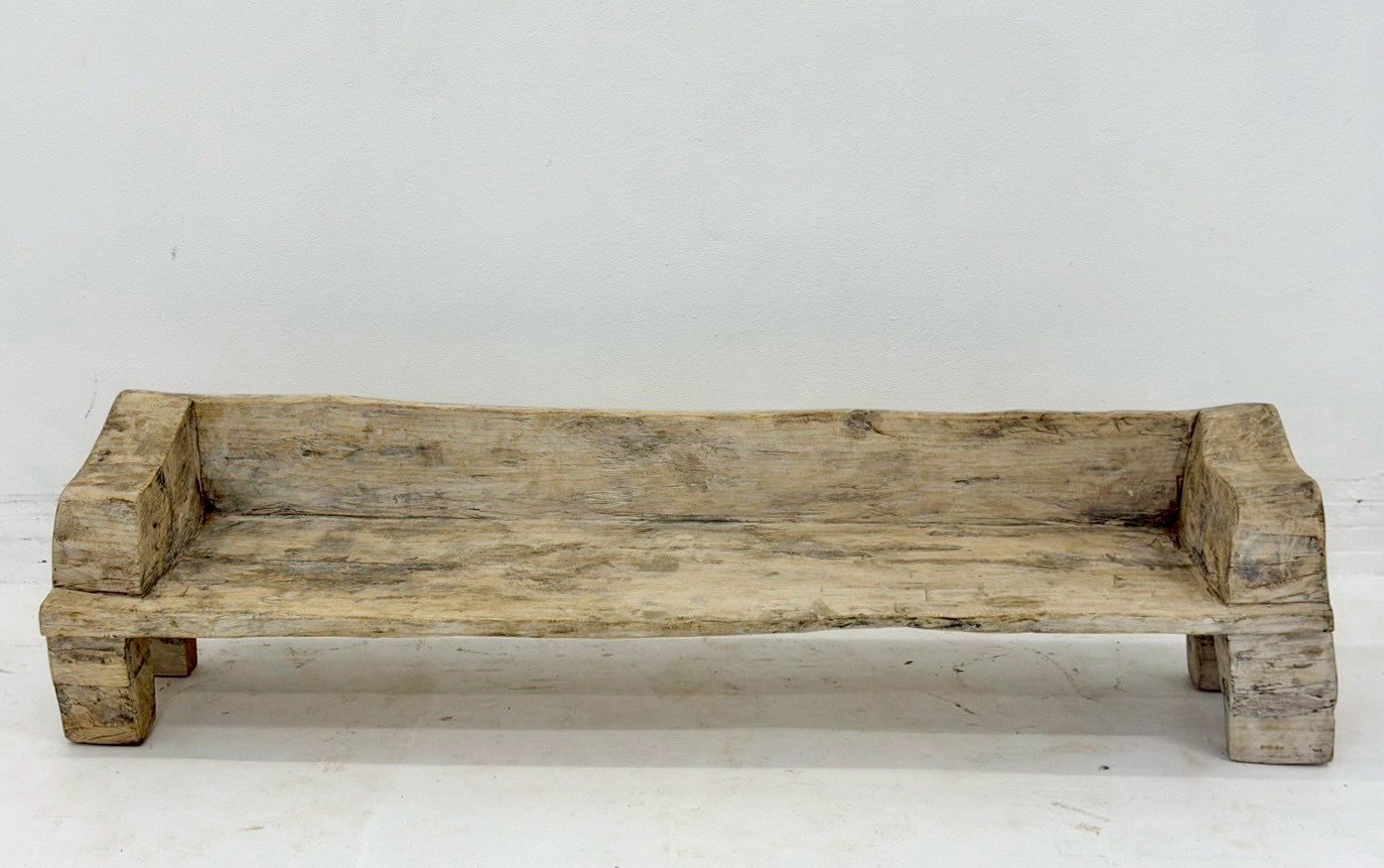 Short Legged Bench – Rustic New Design Bench with Solid Wood Construction W169 x D38 x H45 cm - RIVO HOMES