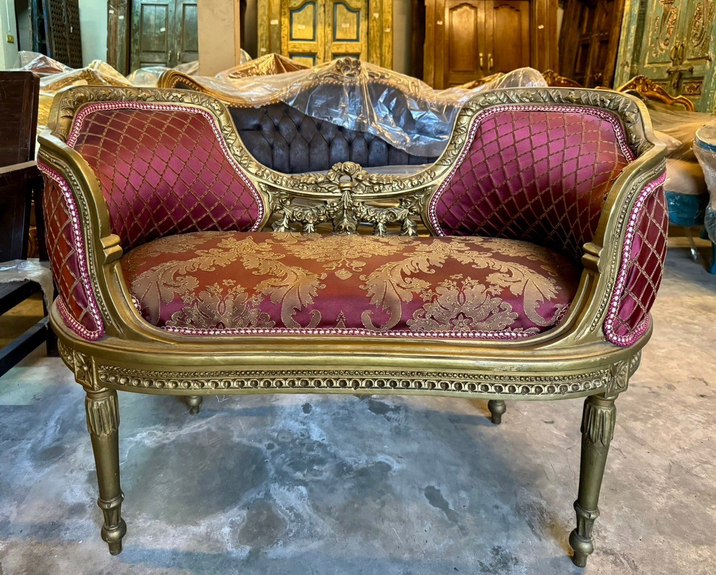 single silk sofa