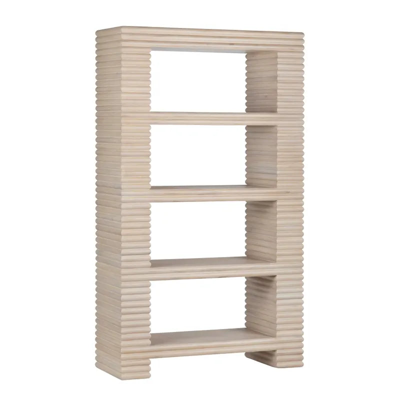 slatted 4-tier bookshelf