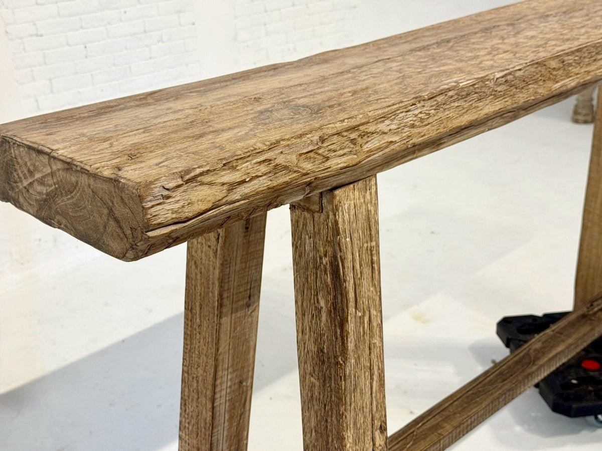 Slender Open Console Table – Simple Wooden Consoles with Airy Design W163 x D30 x H83 cm - RIVO HOMES